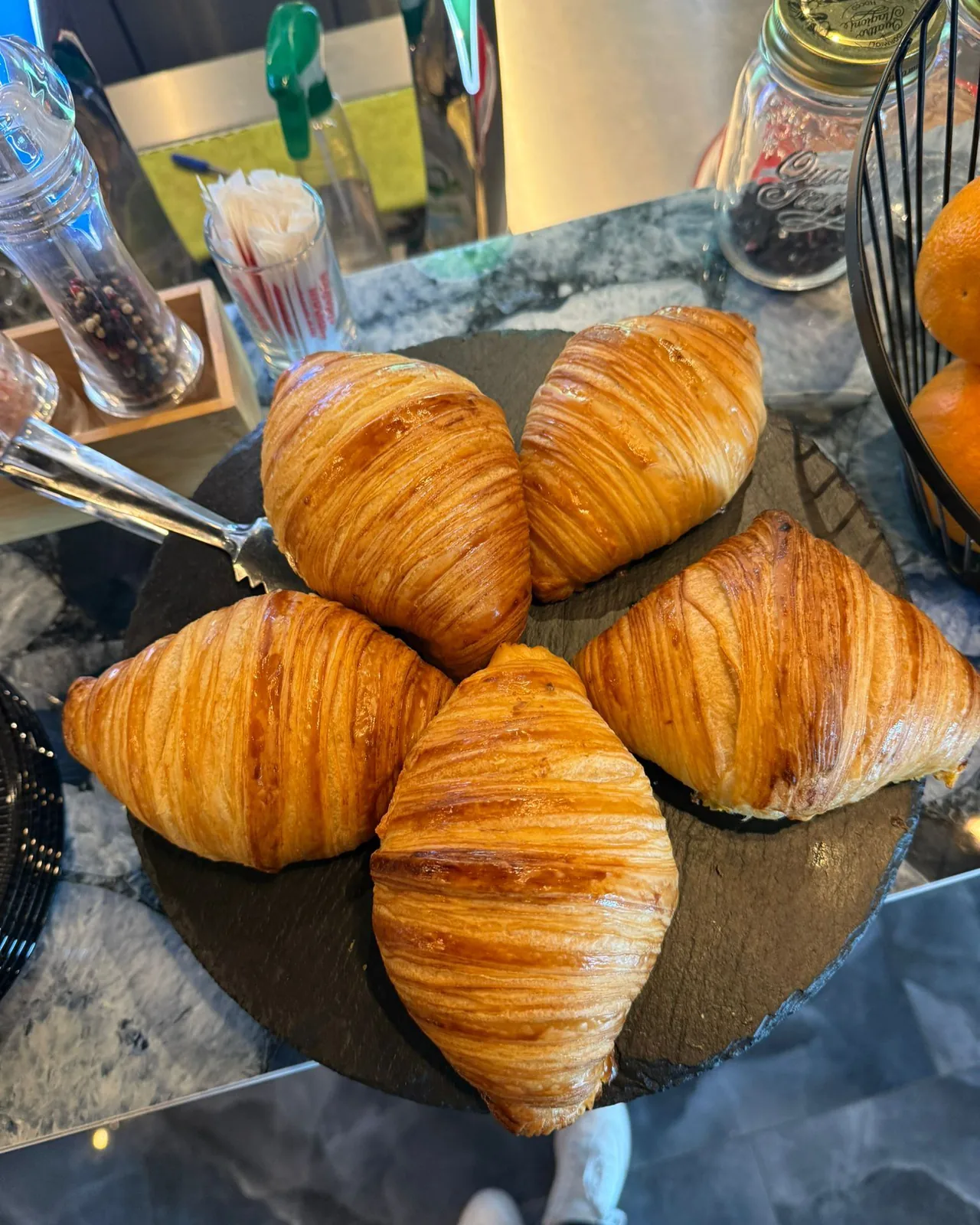 Pistachio Croissant — before